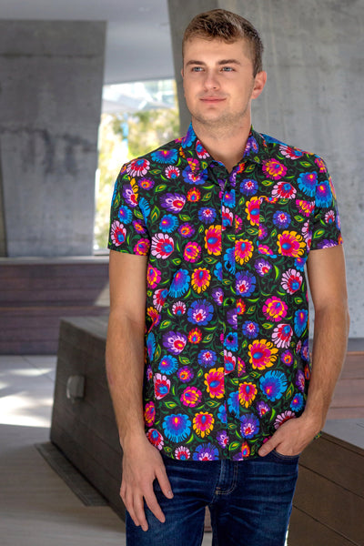 Adam Black Hawaiian Folk Shirt