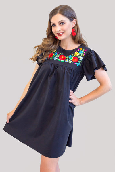 Celina Floral Folk Dress