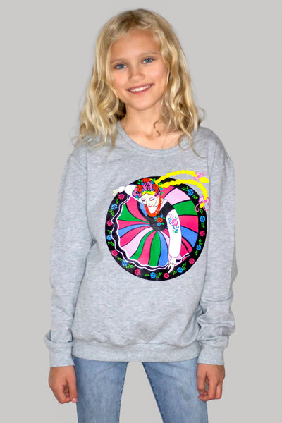 Printed Łowicz Blonde Folk Dancer Sweatshirt